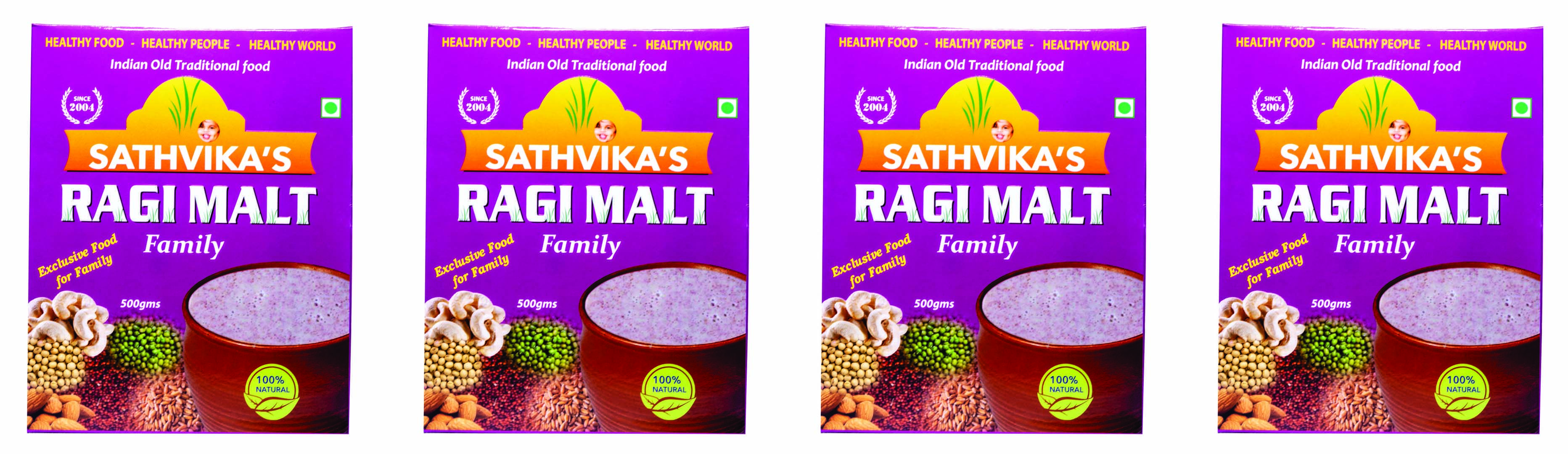 Ragi Malt Family (500 grams) Pack Of 4.